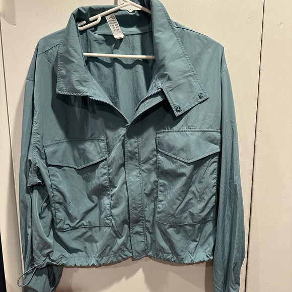 Yogalicious Jackets & Blazers - Yogalicious Sea Green Utility Jacket woman size L